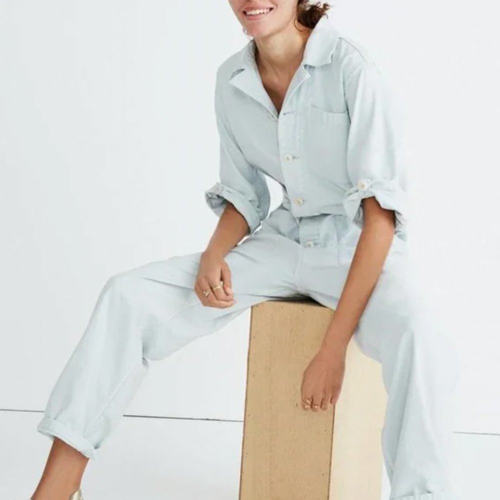 Madewell x As Ever Dawn Mist Blue Coveralls Jumpsuit
